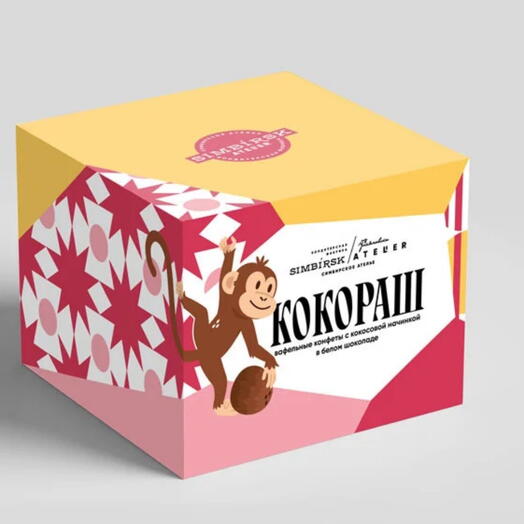 Вафельные конфеты «Кокораш» в белом шоколаде Simbirsk Atelier / Подарочный набор сладостей