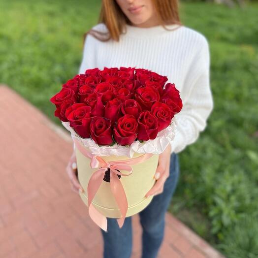 A rose in a box