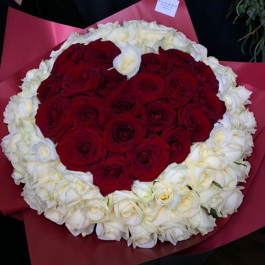 101 Heart-shaped Roses