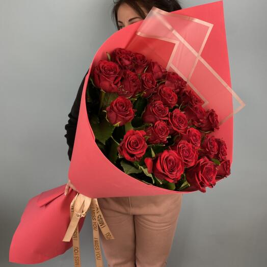 Ramo de 25 rosas rojas en foamiran