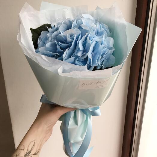 Hortensia azul en la decoración "Maryamablu"