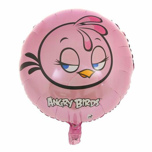 Шар Angry Birds (Энгри Бёрдс) розовый