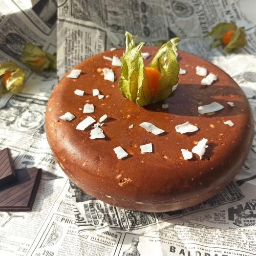 Mousse lactose-free and gluten-free mango chocolate cake with marshmallow 1 kg