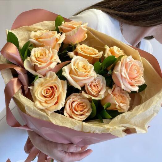 Peach Rose Bouquet