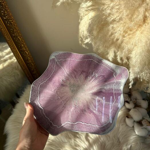 Тарелочка-поднос "Agate" для сервировки, духов, свечей и украшений