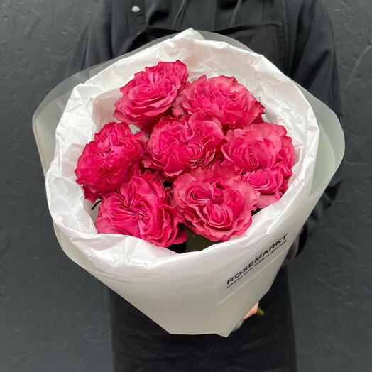 Букет из 7 пионовидных роз/ Цветы/ букет от RoseMarkt