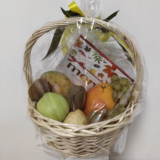 Подарочный набор 🎁 Фруктовая корзина (состав набора и корзина может отличатся от фото)