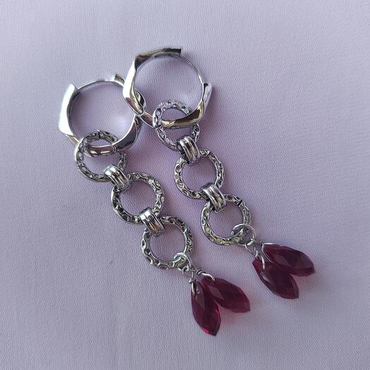 Серьги из ювелирного стекла