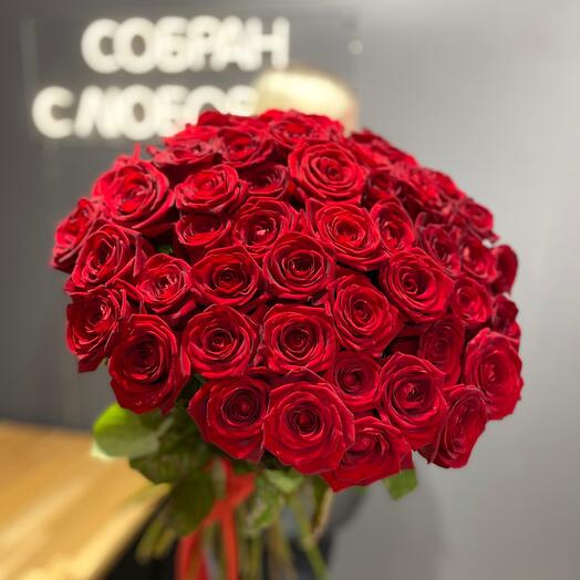 Роза красная 51 шт