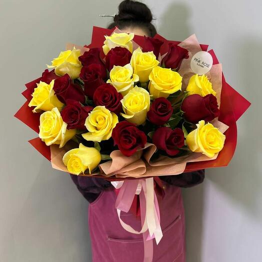 Букет из 25 роз 🌹