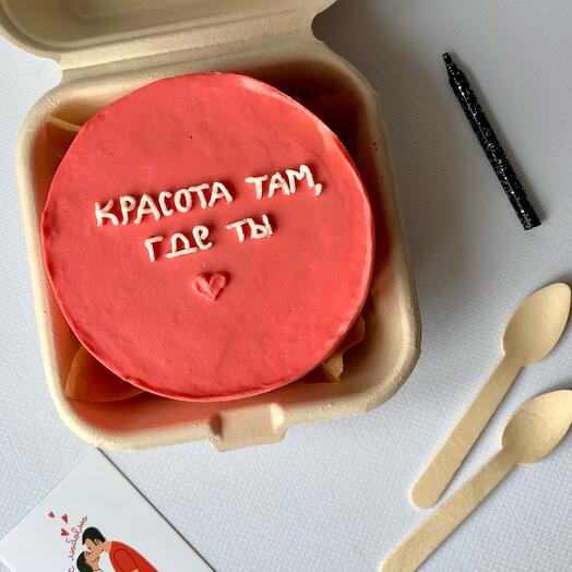 Бенто-торт для девушки на день влюбленных и 8 марта