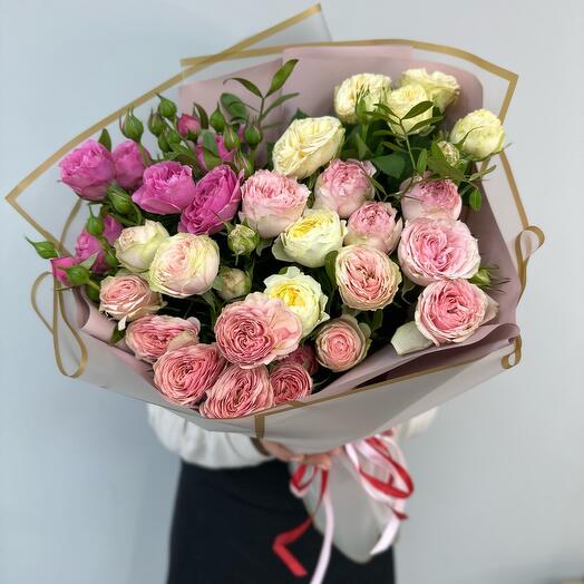 Микс кустовых роз
