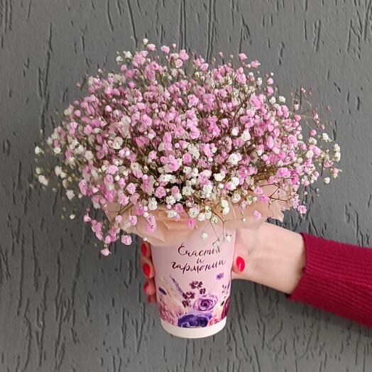 Розовое облако из гипсофилы