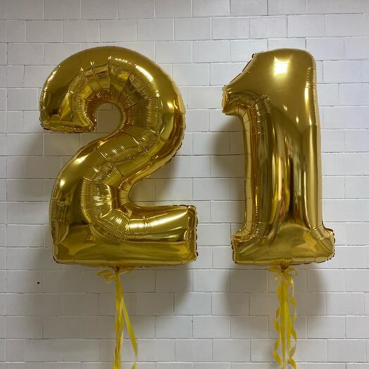 Шары  цифры 21 год