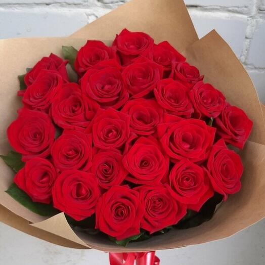 Red roses in craft