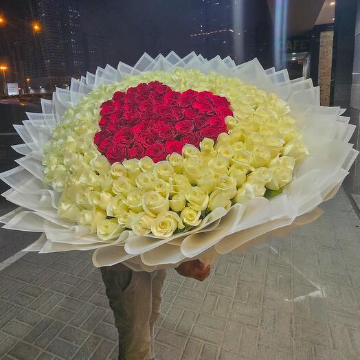 201 heart bouquet