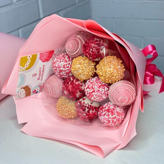 Ramo de fresas en chocolate 12 bayas A4