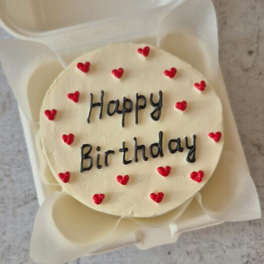 Бенто-торт "Happy birthday"/"с днём рождения "в подарок для друга, подруги, брата, сестры, парня или девушки, жены, мужа