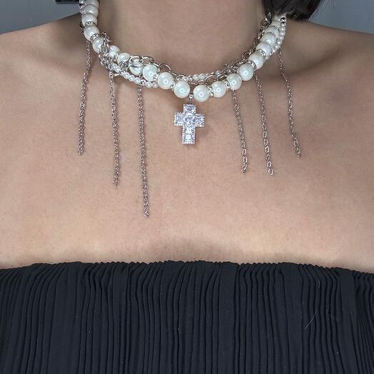 Колье многослойное "Сияние"