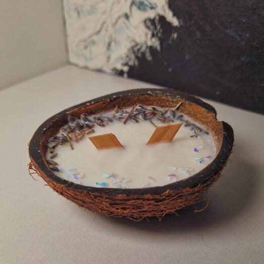 Свеча кокосовая ароматическая "Пряный апельсин"