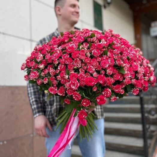Шикарные кустовые розы фаервокс