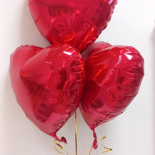3 Corazones De Papel De Aluminio