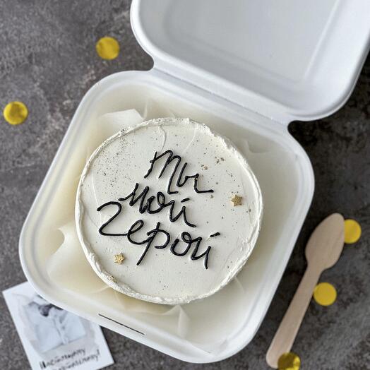 Бенто-торт мужчине «ты мой герой»