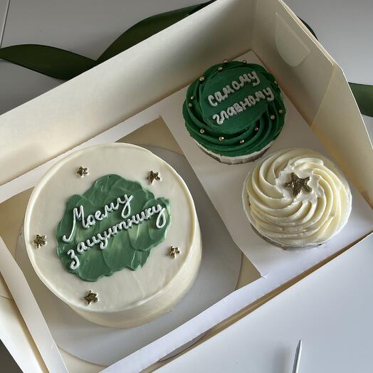 Бенто+2 капкейка 23 февраля