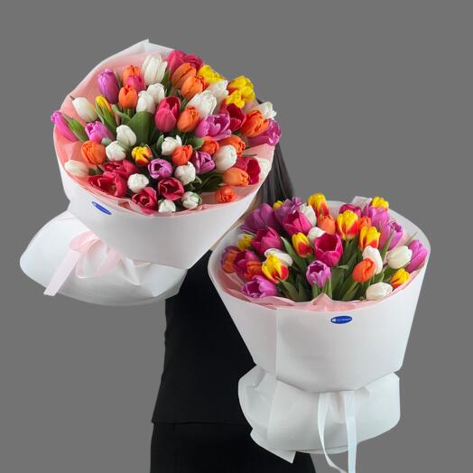 Парный букет Дуэт эмоций 51 и 35