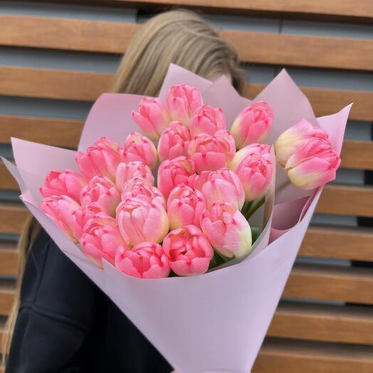 Тюльпаны розовые 25
