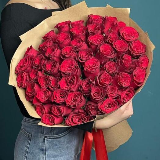 RED NAOMI Красные Розы 51 шт