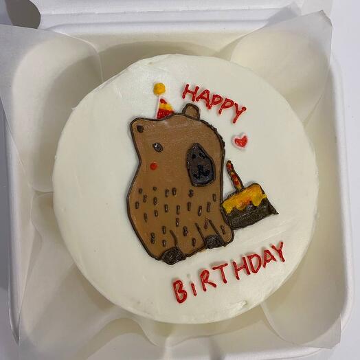 Bento birthday cake "capybara"