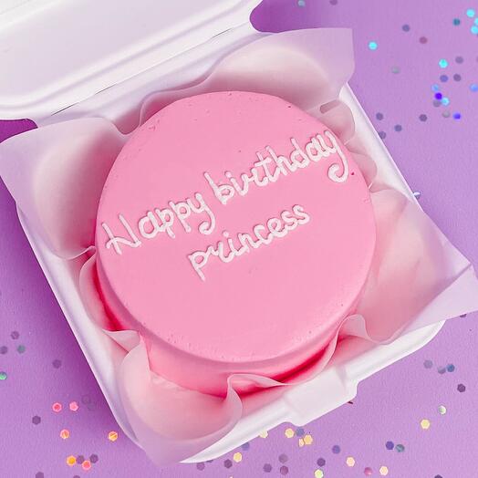 Бенто торт «Happy birthday princess» девушке, женщине, подруге, жене