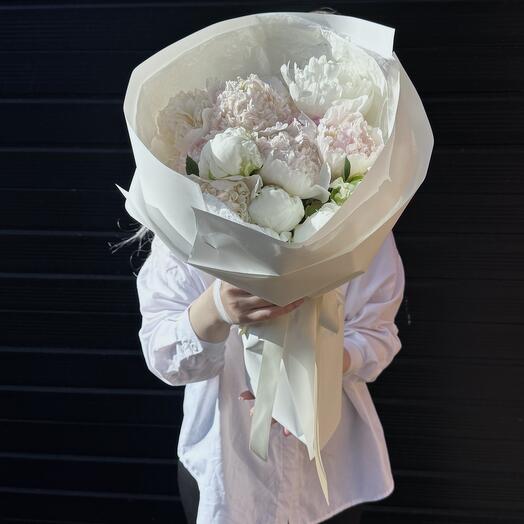 White peonies