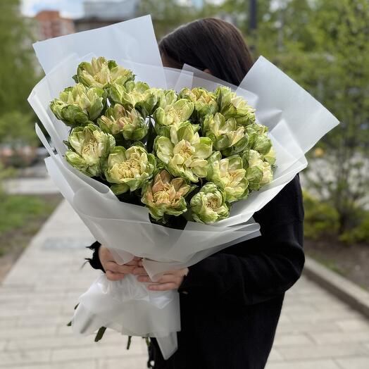 Эффектная Роза veggie 15 штук в монобукете