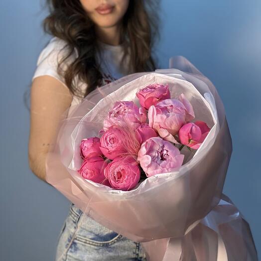 Пионы и пионовидная роза 🎀💗