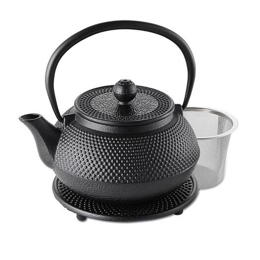 ЧАЙНИК ЗАВАРОЧНЫЙ WEIS 1,1 Л, С ФИЛЬТРОМ И ПОДСТАВКОЙ, ЧУГУН, П/К