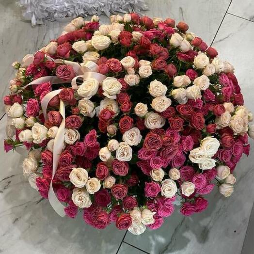 Корзина кустовых роз *pink_flo*