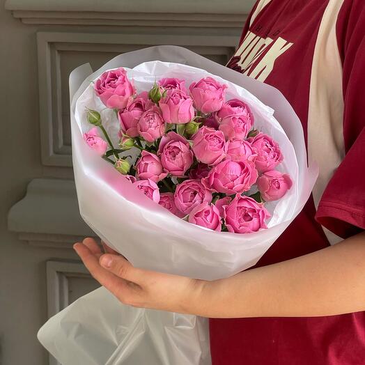 5 кустовых пионовидных роз🌸Misty bubbles