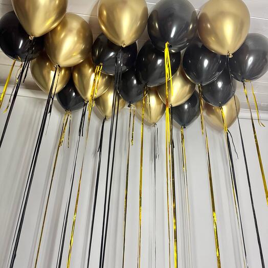 Шары под потолок с дождиком