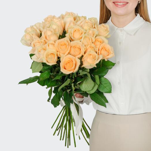 🏵️Букет из 19 роз Пич Аваланш