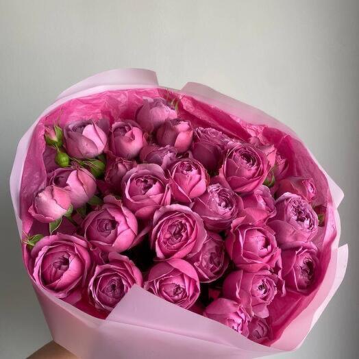 Букет из кустовых пионовидных роз Мисти Баблз💕