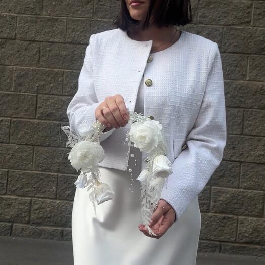 Свадебный букет👰🏼♀️Не увянет 1 ГОД! /букет невесты из пионов и роз с жемчугом