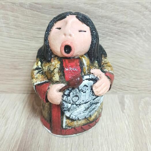 Кукла скульптура Шаман (гремелка)