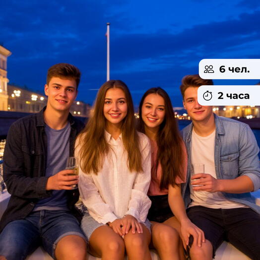 Гармония огней. Ночная прогулка на катере по каналам и посещение разводных мостов