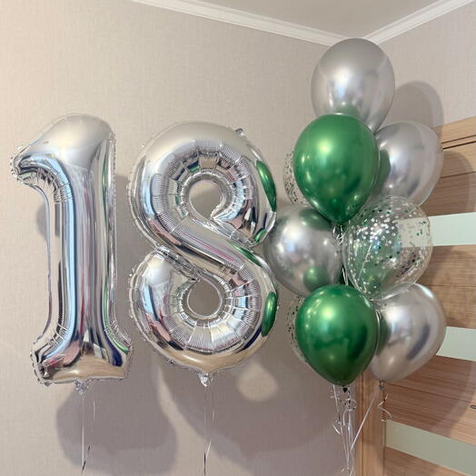 Шарики на 18 лет с гелием