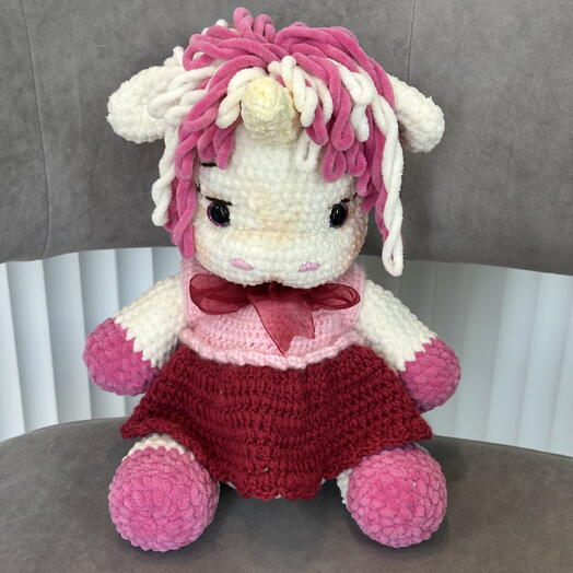 Игрушка единорог розовая