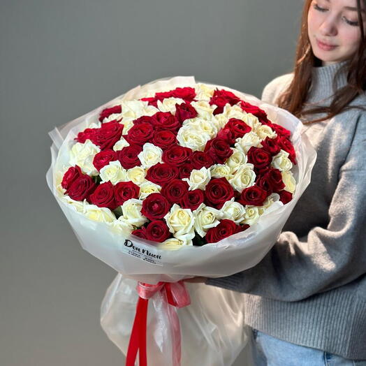 Букет из 101 розы 50 см «микс»