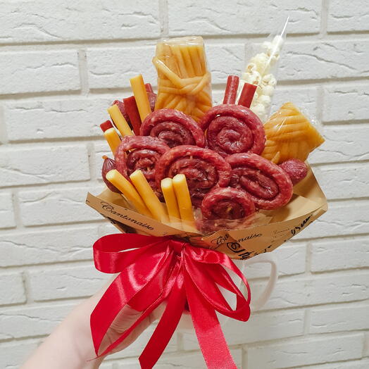 Мясной букет в кружке