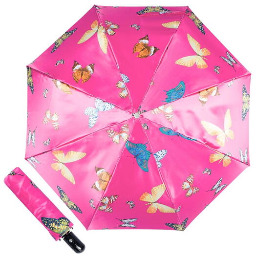 Зонт складной "Баттерфляй", фуксия